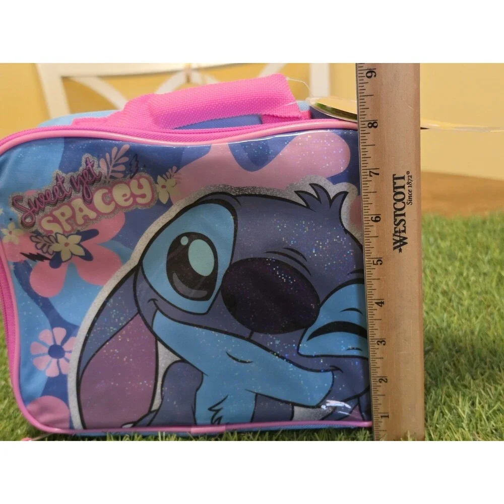 Disney STITCH Insulated Lunch Box Tote Blue & Pink BPA-Free Bag NWT 9.5